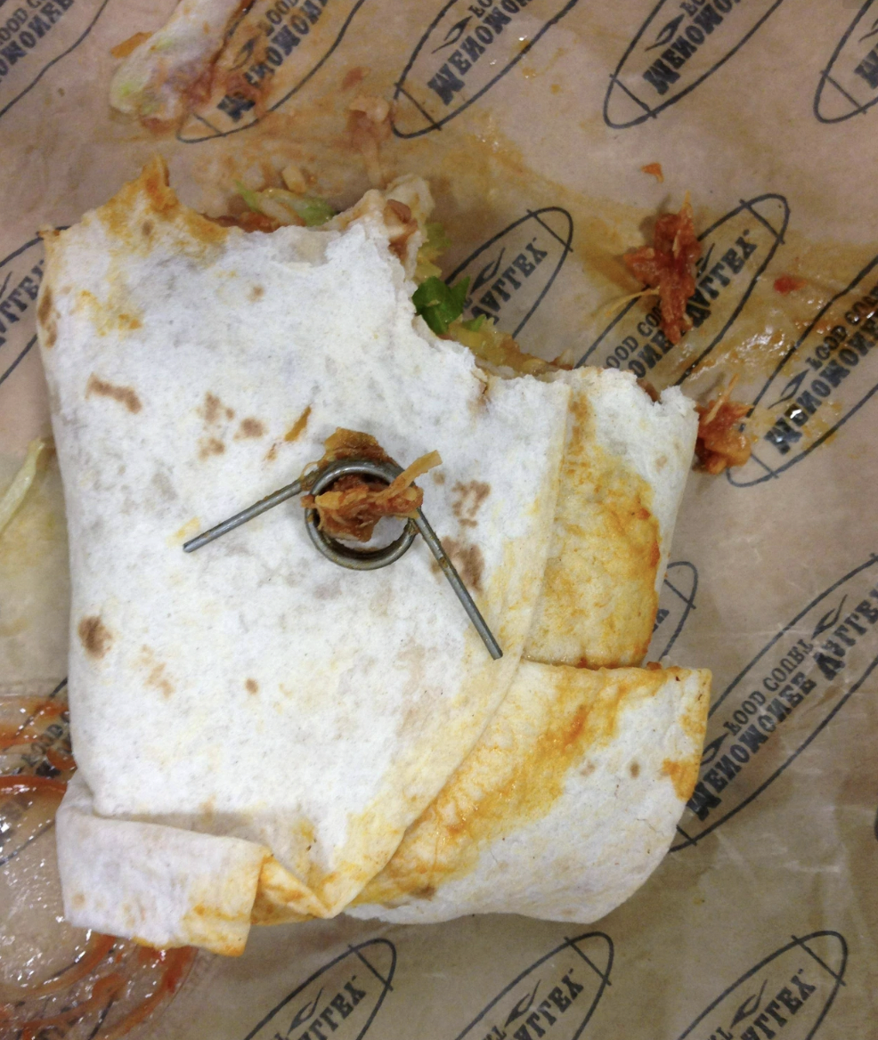 "This was in my friend's burrito at our local casino.”