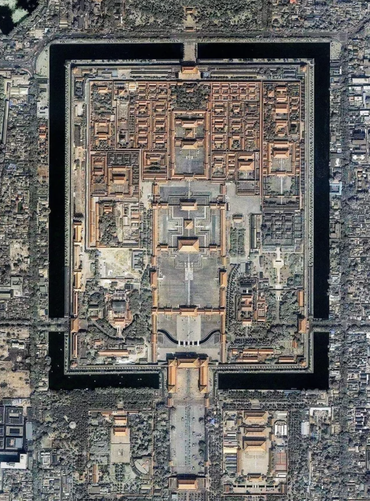 forbidden city aerial view