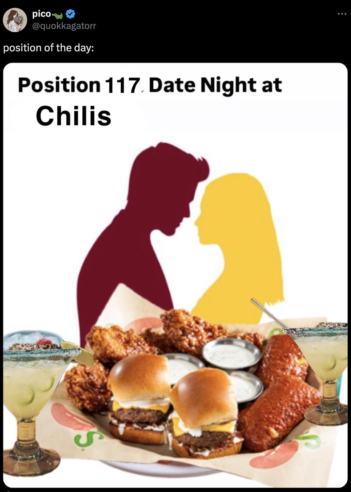 chili's triple dipper price - pico position of the day Position 117. Date Night at Chilis