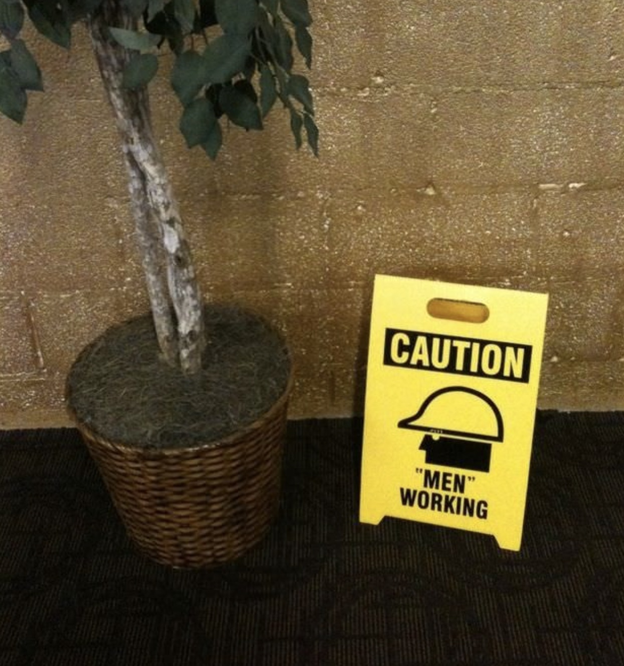 tree - Caution "Men" Working