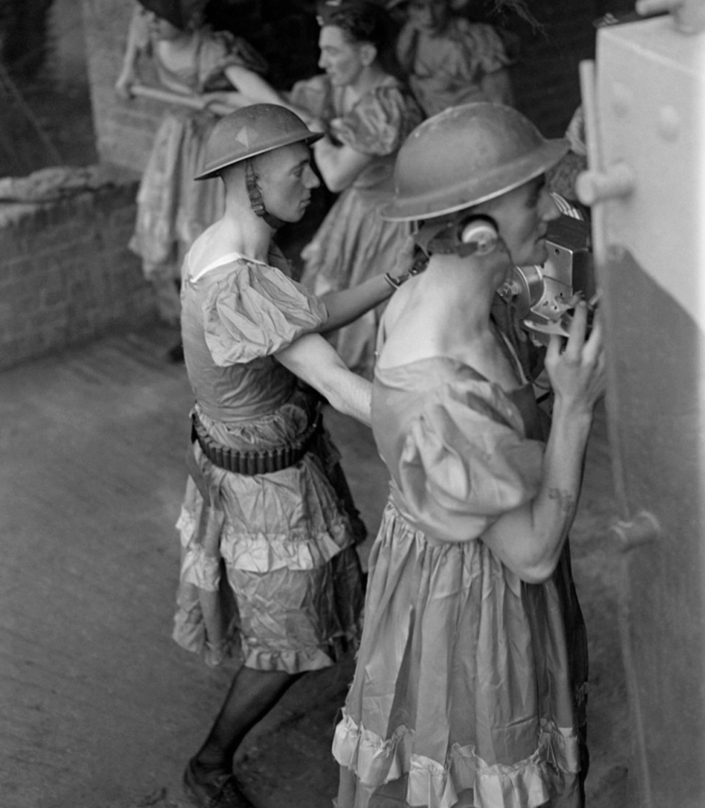 british soldiers wearing dresses