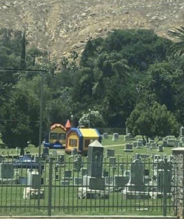 bouncy house funeral