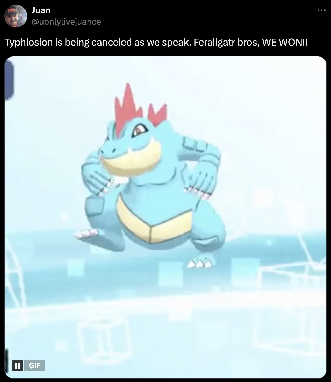 cartoon - Ii Gif Juan Typhlosion is being canceled as we speak. Feraligatr bros, We Won!!