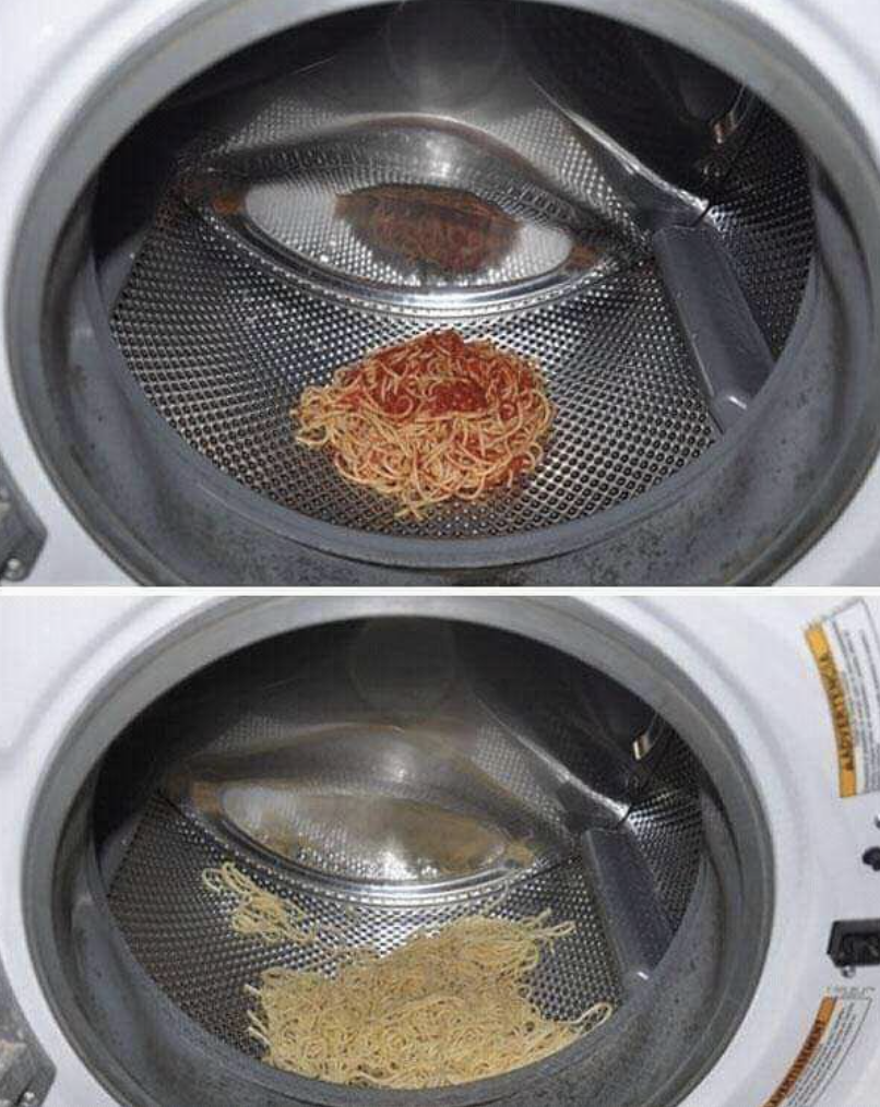 spaghetti in the dryer