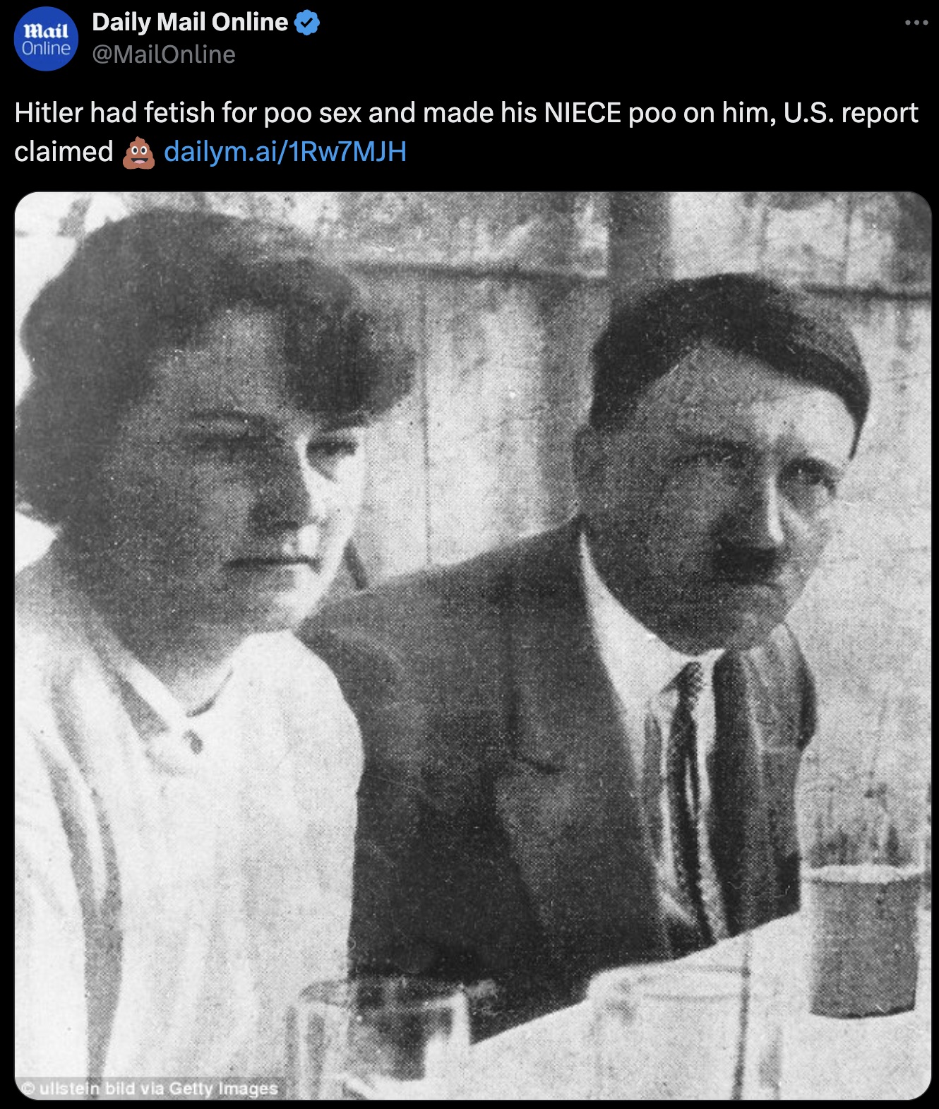 geli raubal - Mail Daily Mail Online Online Hitler had fetish for poo sex and made his Niece poo on him, U.S. report claimed dailym.ai1RW7MJH hild via Getty Images