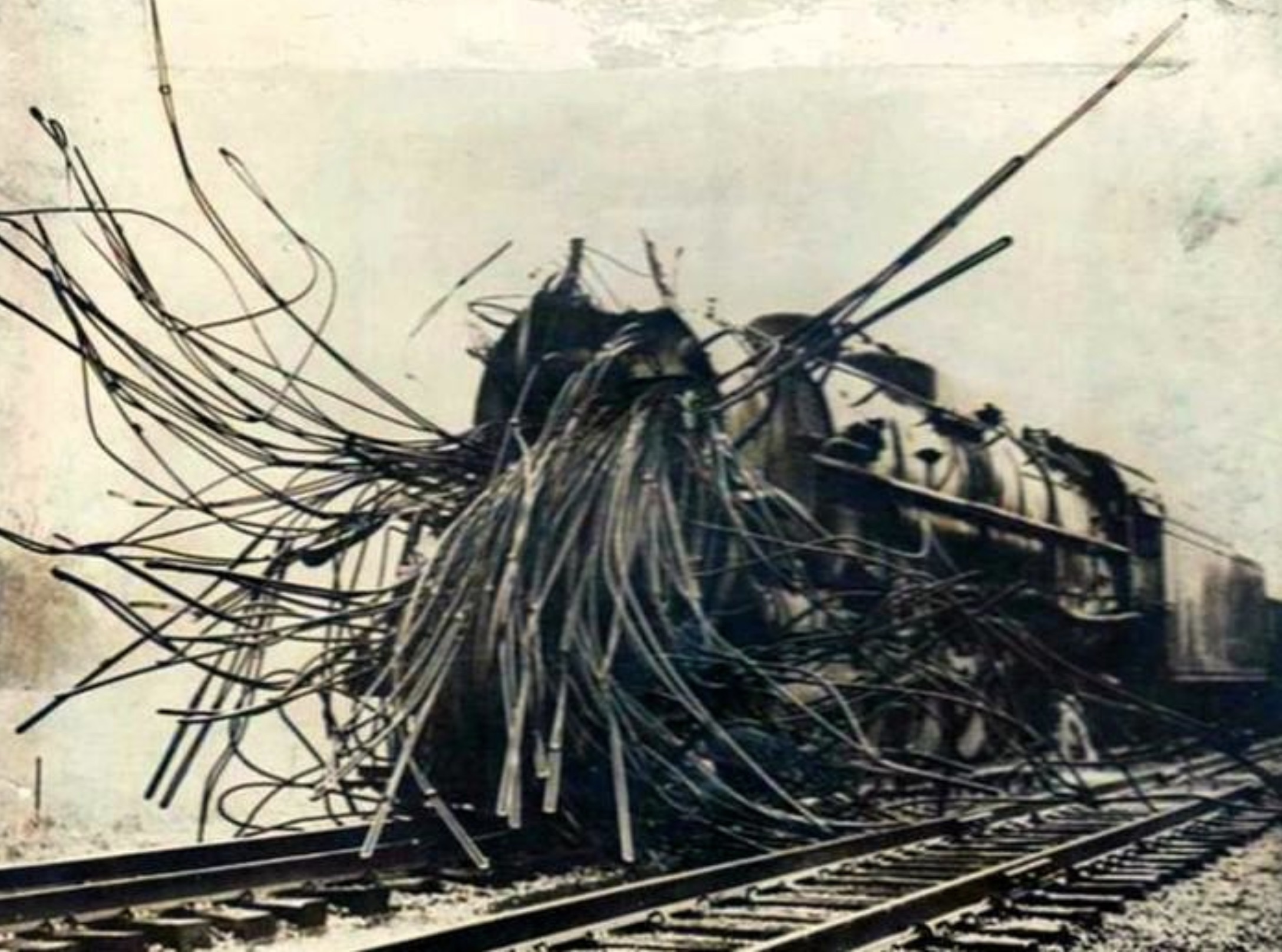 old steam train crash