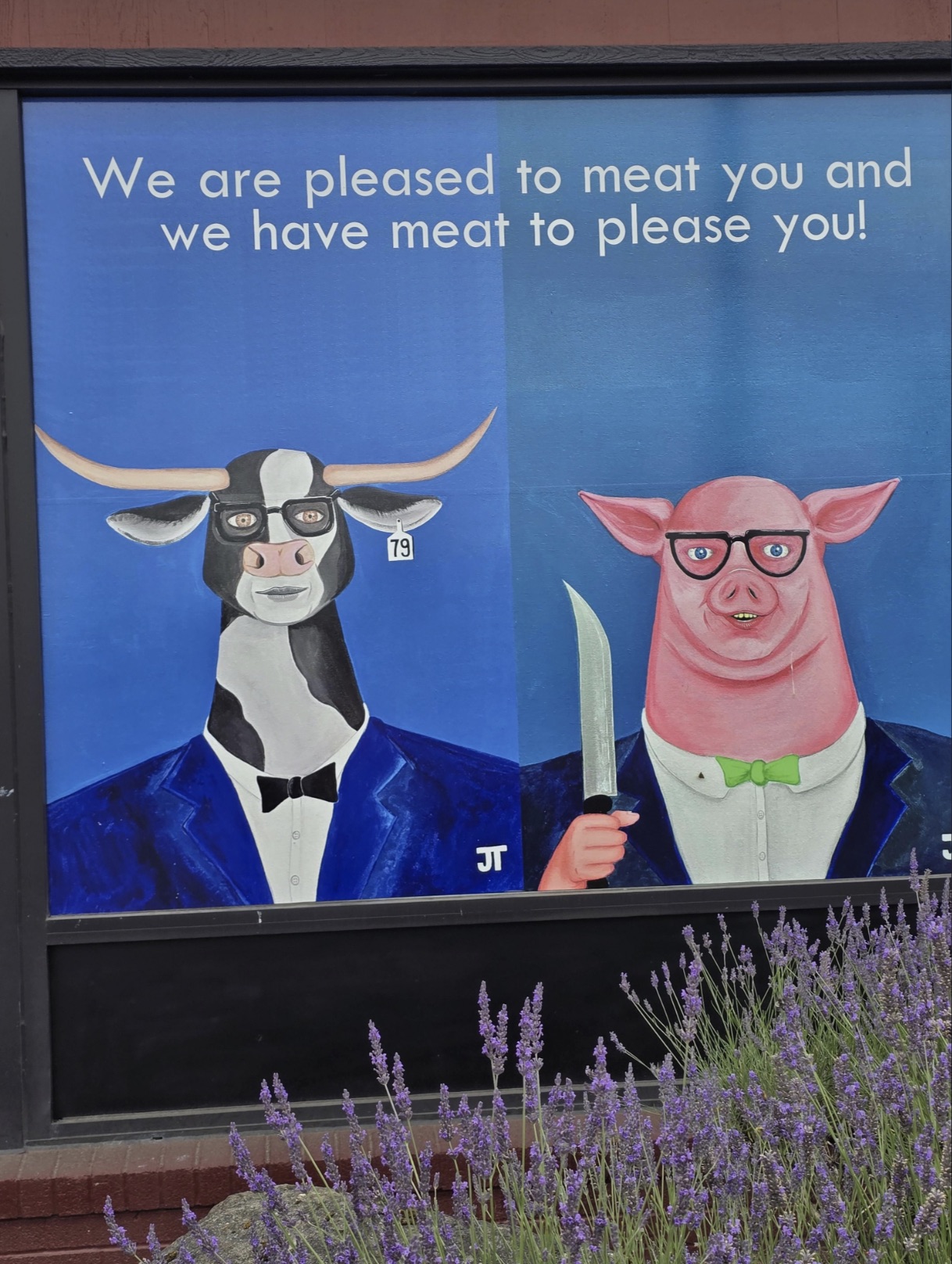 billboard - We are pleased to meat you and we have meat to please you! Jt "