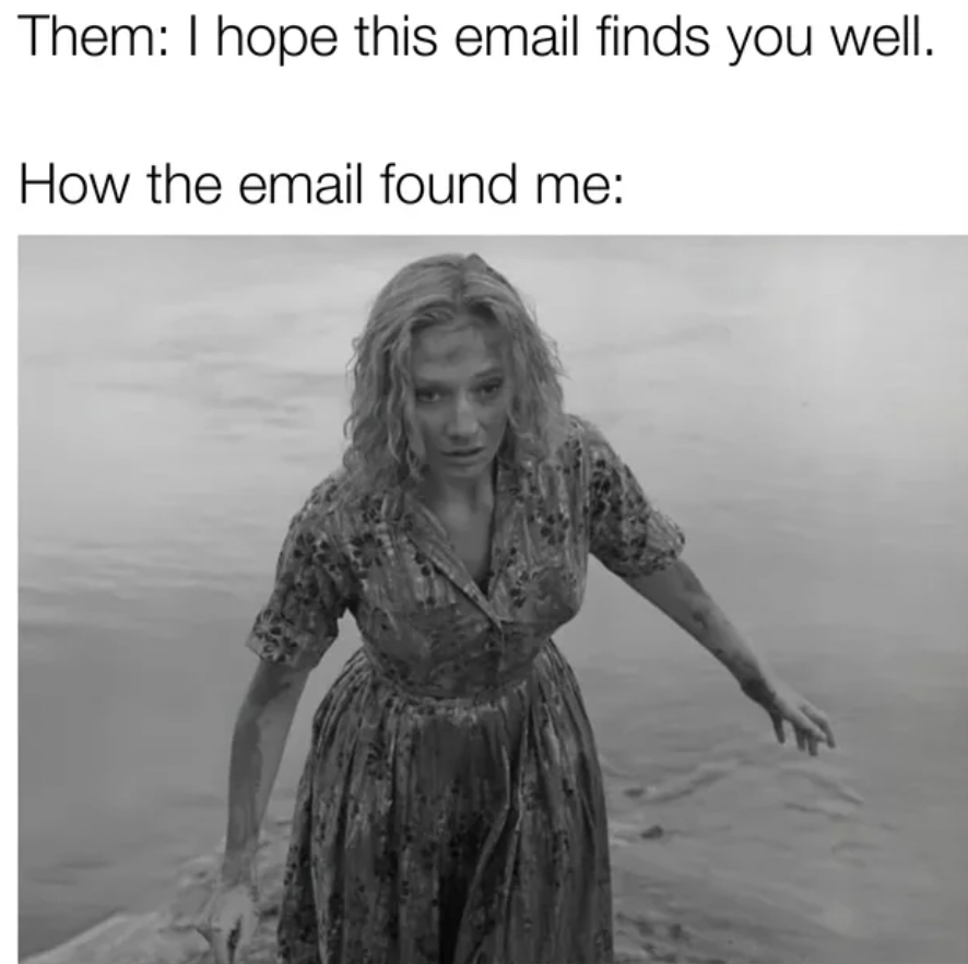 girl - Them I hope this email finds you well. How the email found me