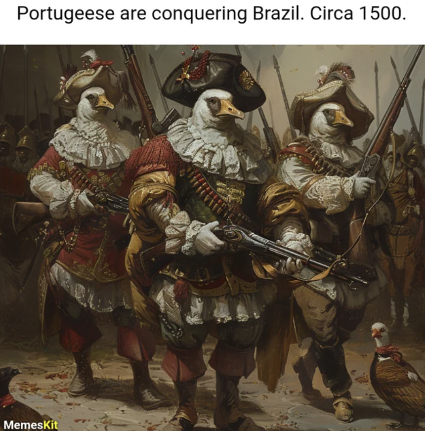 middle ages - Portugeese are conquering Brazil. Circa 1500. MemesKit