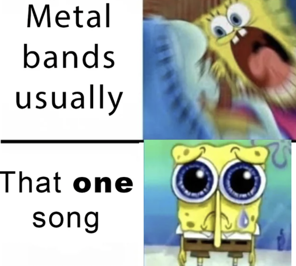 disappointed meme - Metal bands usually That one song