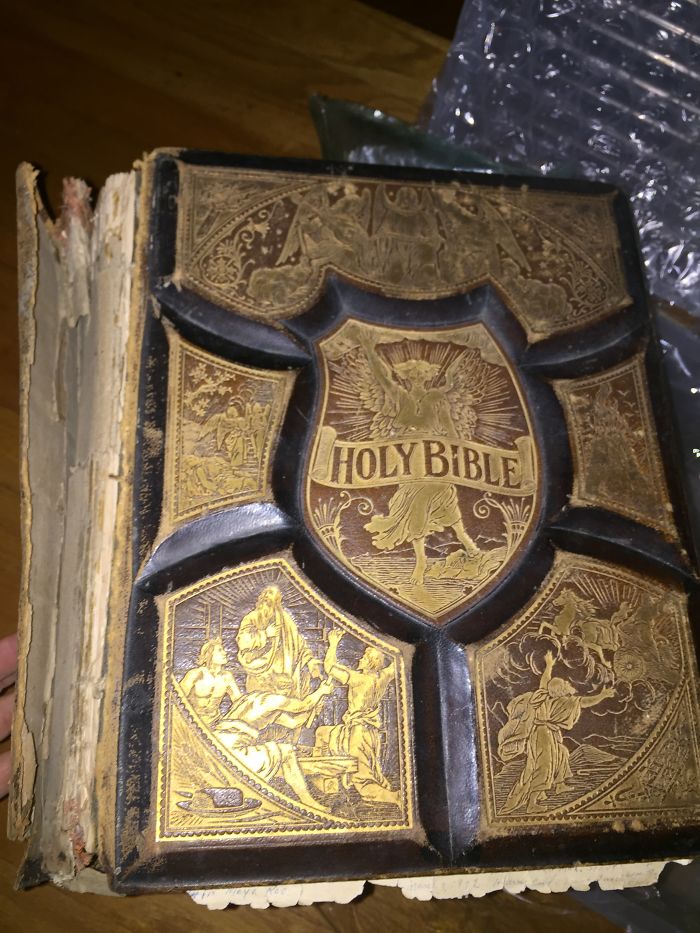 This 150-year-old Bible has definitely been read cover to cover, more than just a few times.