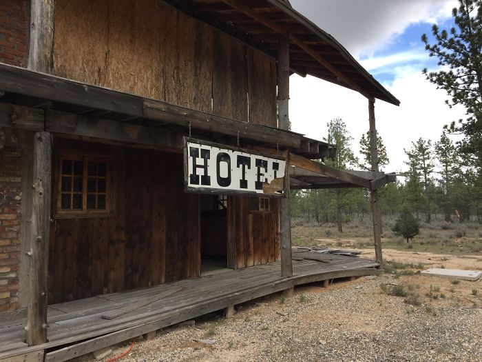 An abandoned Hotel outside of a once-bustling gold mining community.