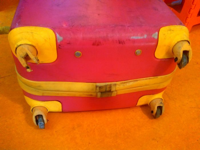 A well traveled person will have a well-traveled suitcase, this thing probably has its own miles account.