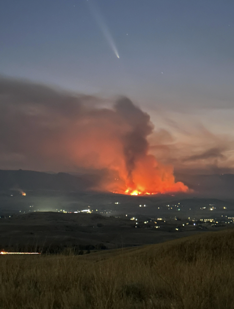 Comet and a wildfire.