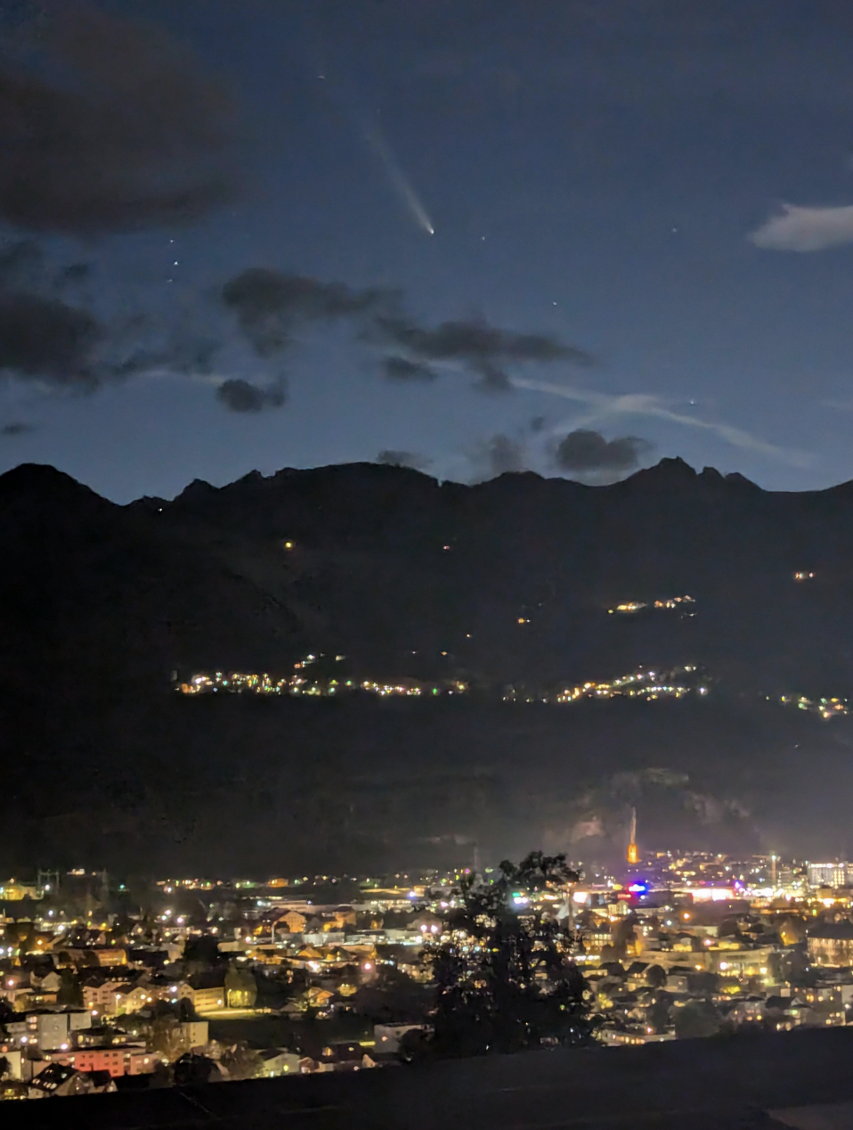 Comet over Bludenz, Austria.