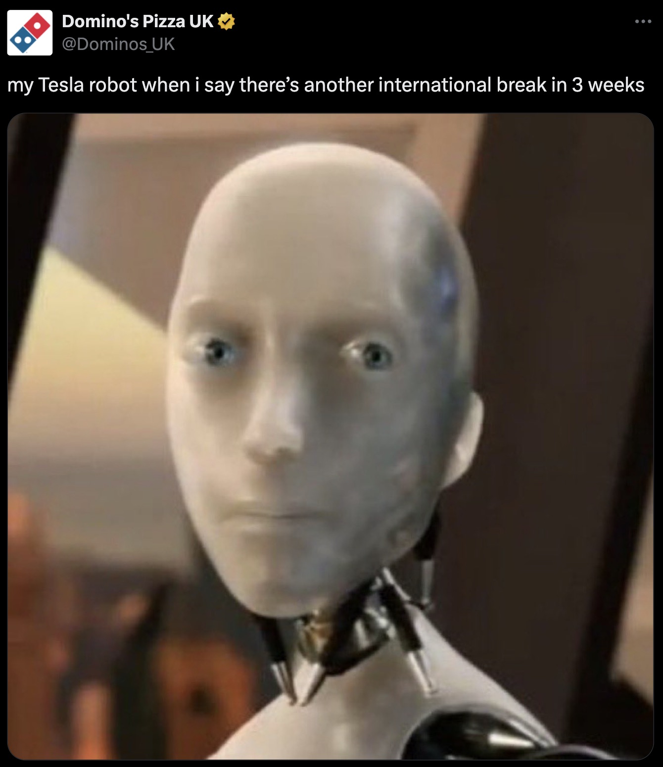 robot power down gif - Domino's Pizza Uk my Tesla robot when i say there's another international break in 3 weeks