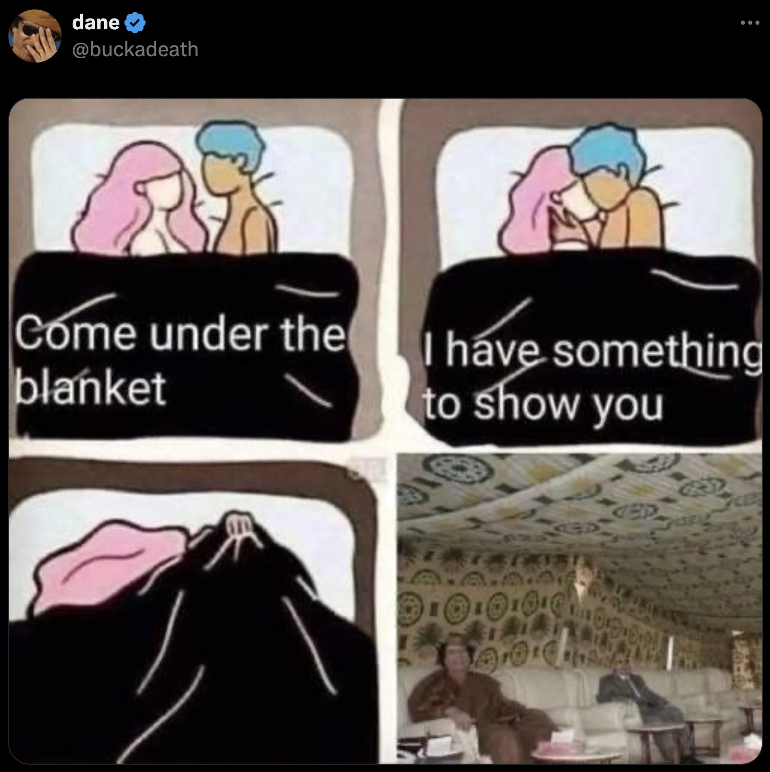 come under the blanket meme - dane ... Come under the blanket I have something to show you 381