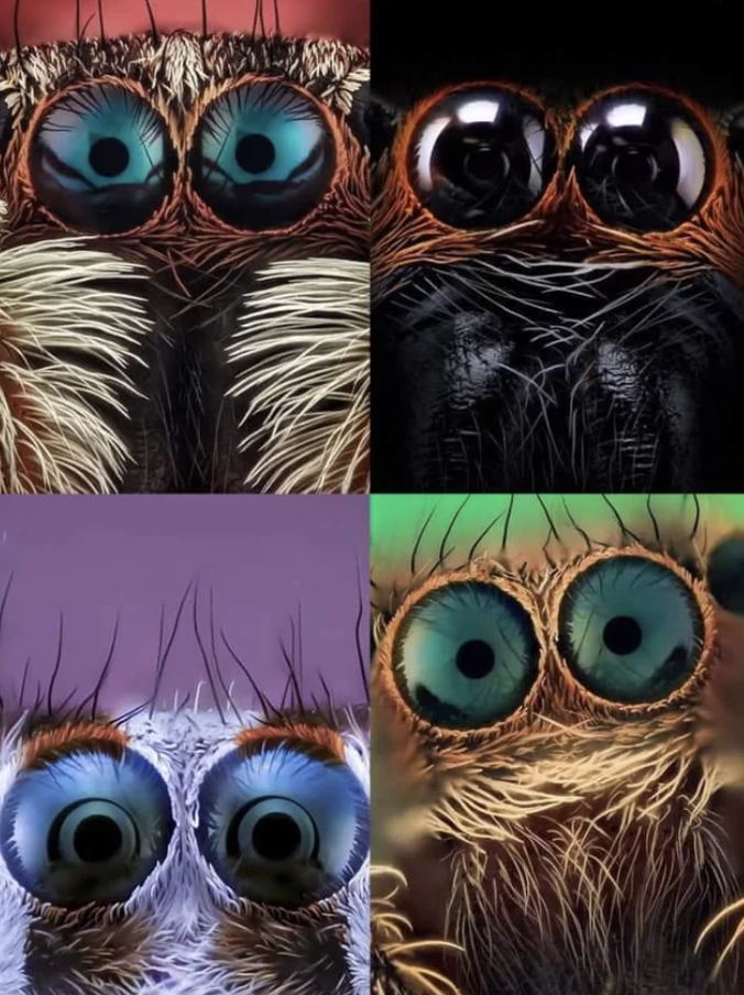 spider eyes close up