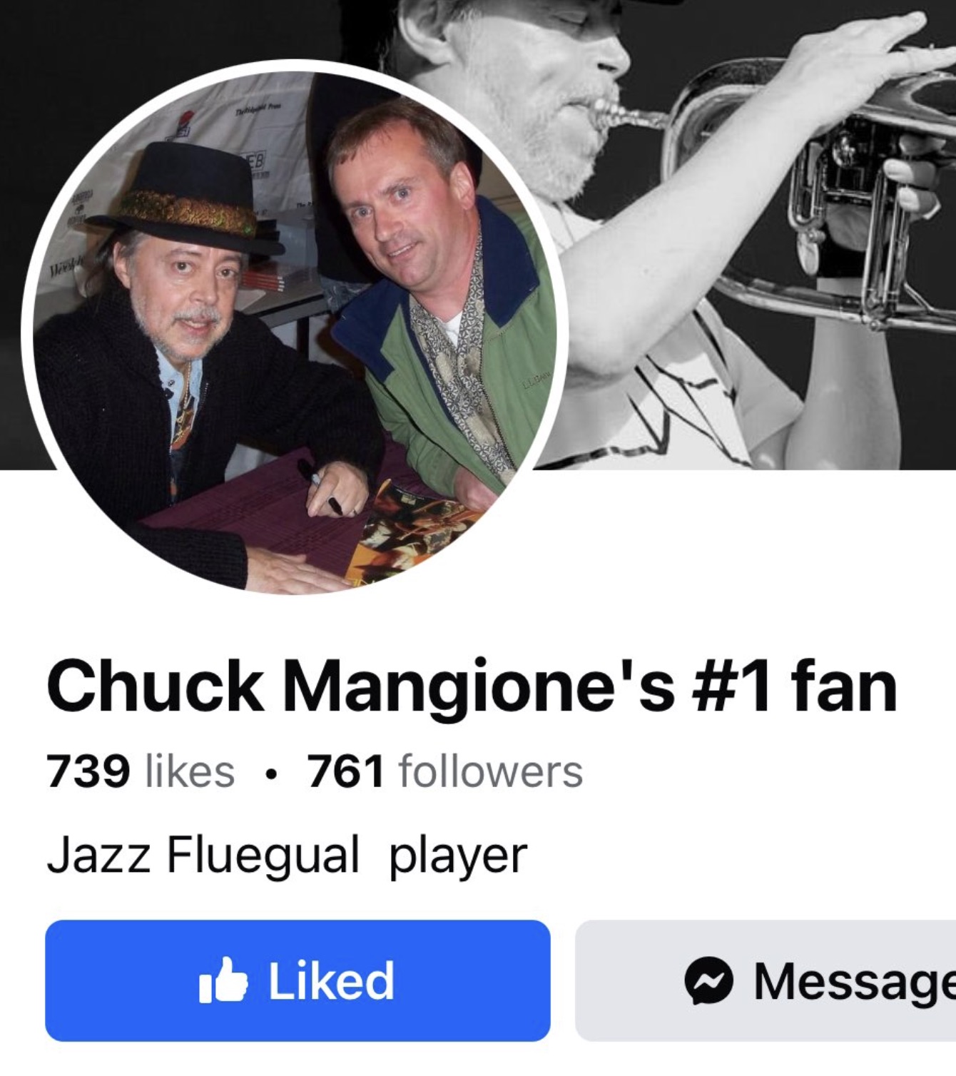 photo caption - Week Eb Llba Chuck Mangione's fan 739 761 ers Jazz Fluegual player I d Message