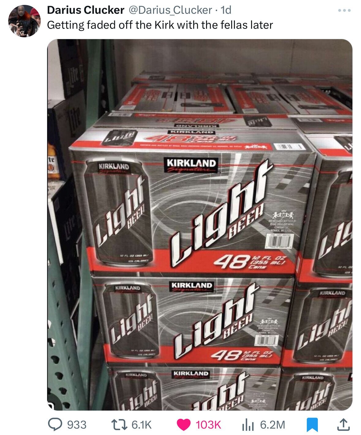 carton - Darius Clucker 1d Getting faded off the Kirk with the fellas later Kirkland Kirkland Kirkland Been Mfl Oz 1255 W Kirkland Light Kirkland Been Light Beer 933 1 Been Brew And Bottled Gearwing Compen Monroe W35, Kirkland 48 12 Fl Oz 355 mL Cons Been