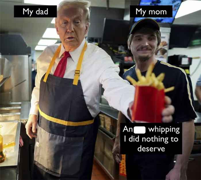 Donald Trump - My dad My mom 10 An whipping I did nothing deserve