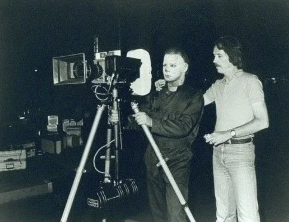 john carpenter on halloween set