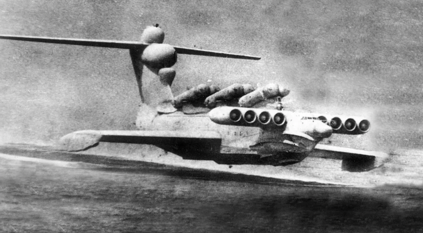 Lun Class Ekranoplan ground effect vehicle, Soviet Union, 1987.