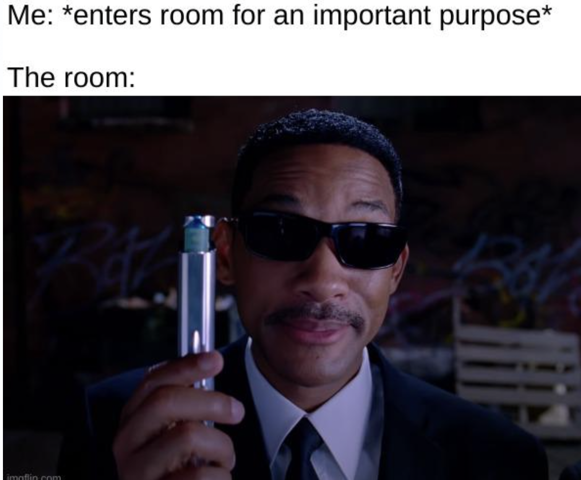 men in black memory eraser - Me enters room for an important purpose The room