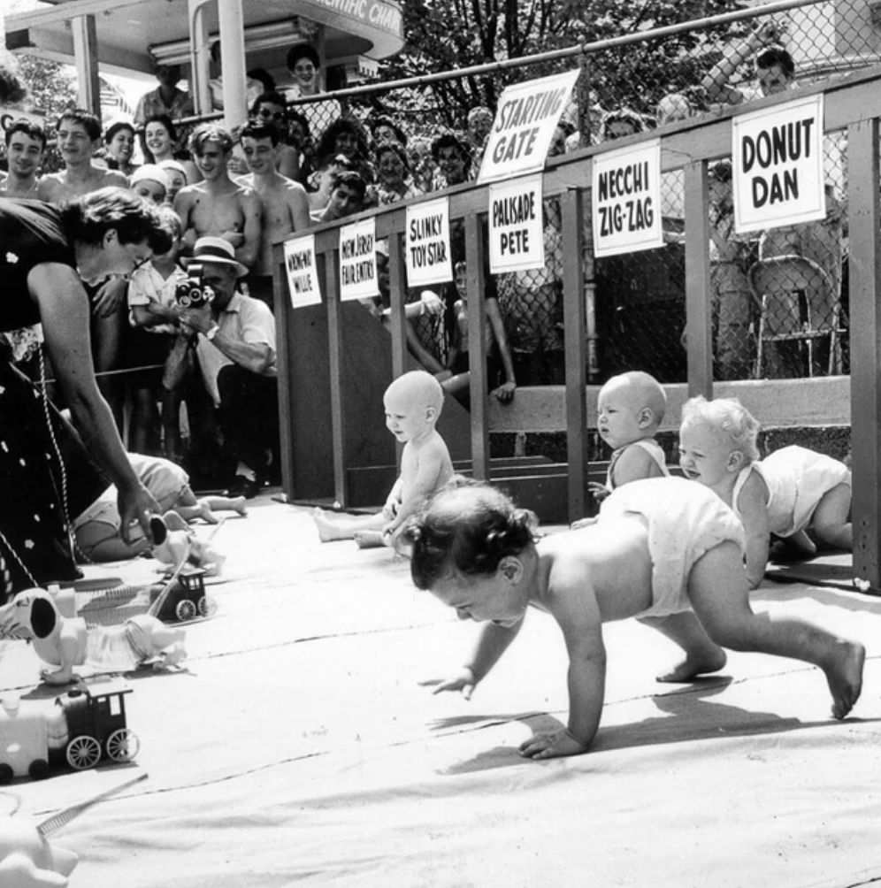 Baby race, New Jersey, 1955