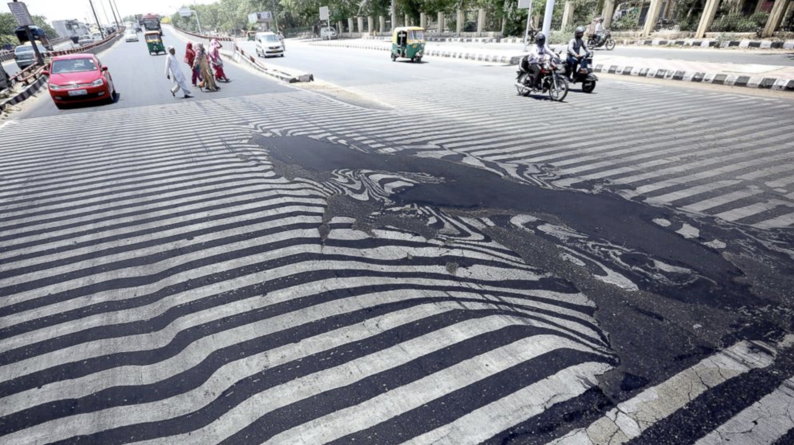 india melting roads