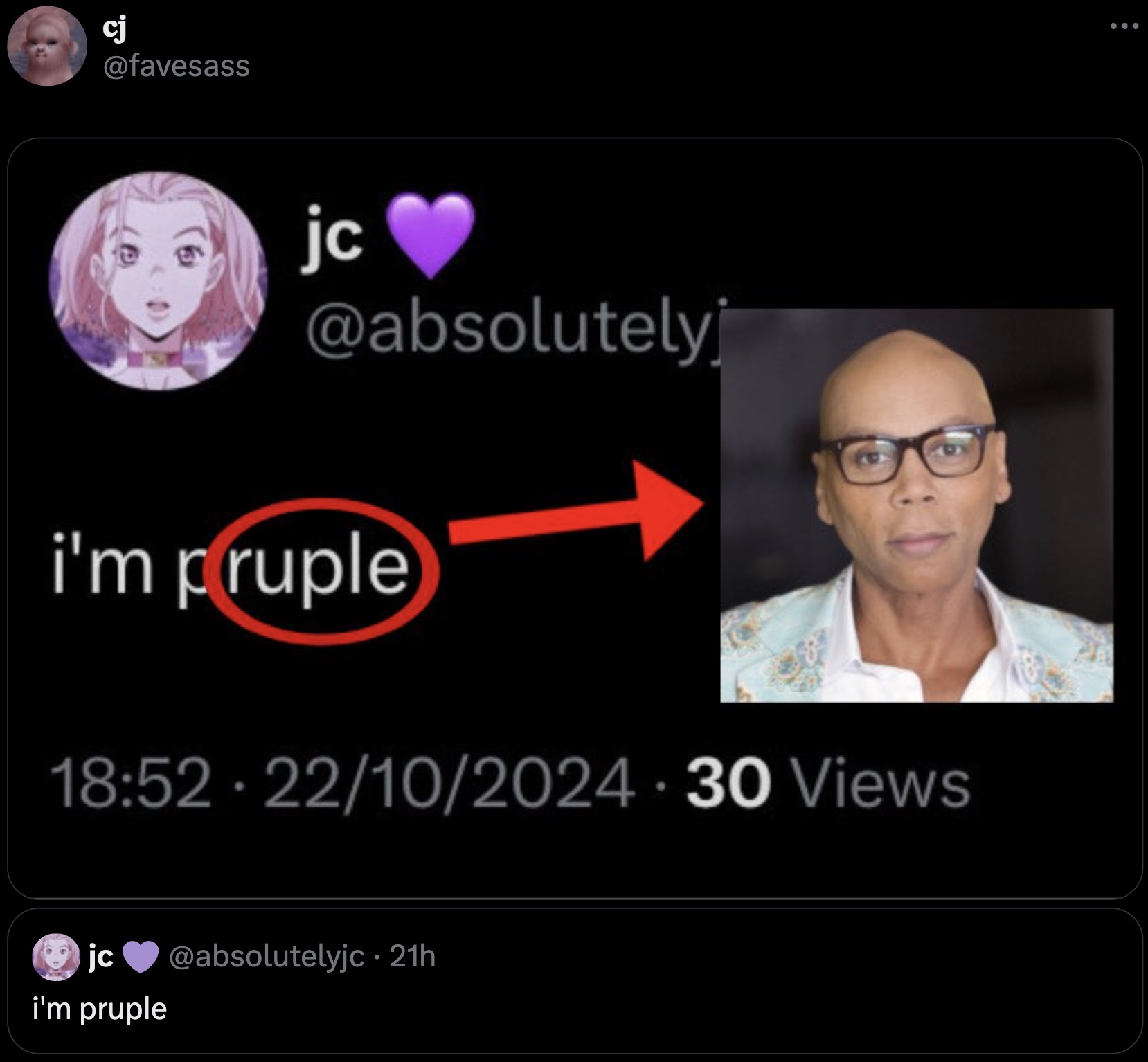 screenshot - cj jc i'm pruple 22102024 30 Views jc i'm pruple 21h