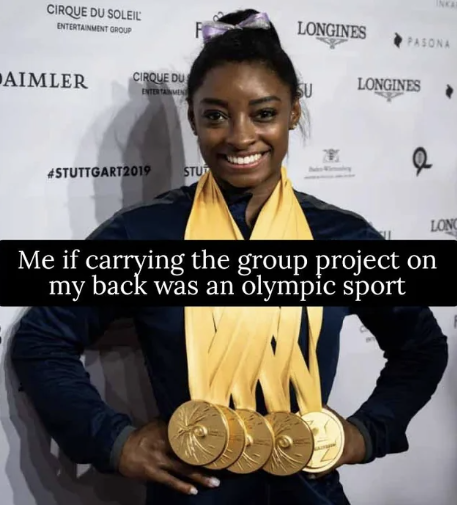 me if was an olympic sport - Cirque Du Soleil Entertainment Group Longines Pasona Aimler Cirque Du Su Longines 4STUTTGART2019 Stu Long Me if carrying the group project on my back was an olympic sport