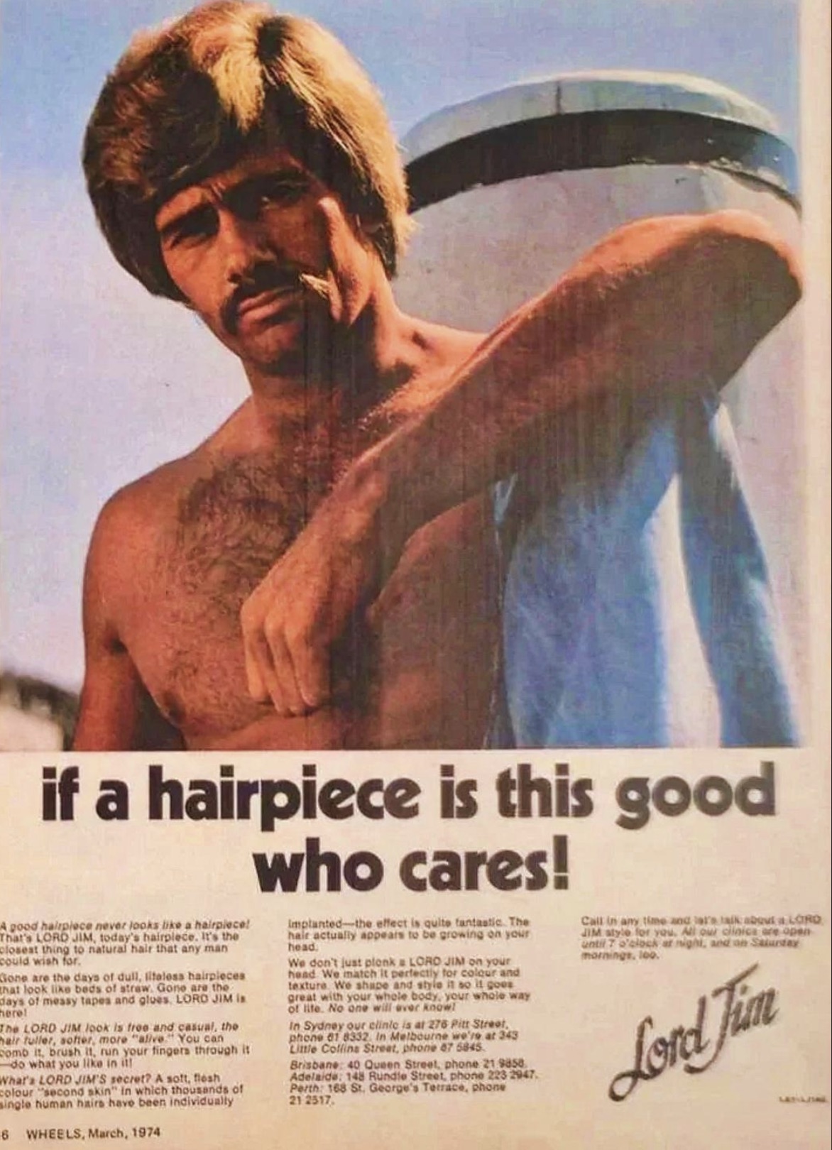 poster - if a hairpiece is this good A good hairpiece never looks a hairpiece! That's Lord Jim, today's hairpiece. It's the closest thing to natural hair that any man could wish for. Gone are the days of dull, litaless hairpieces that look beds of straw. 