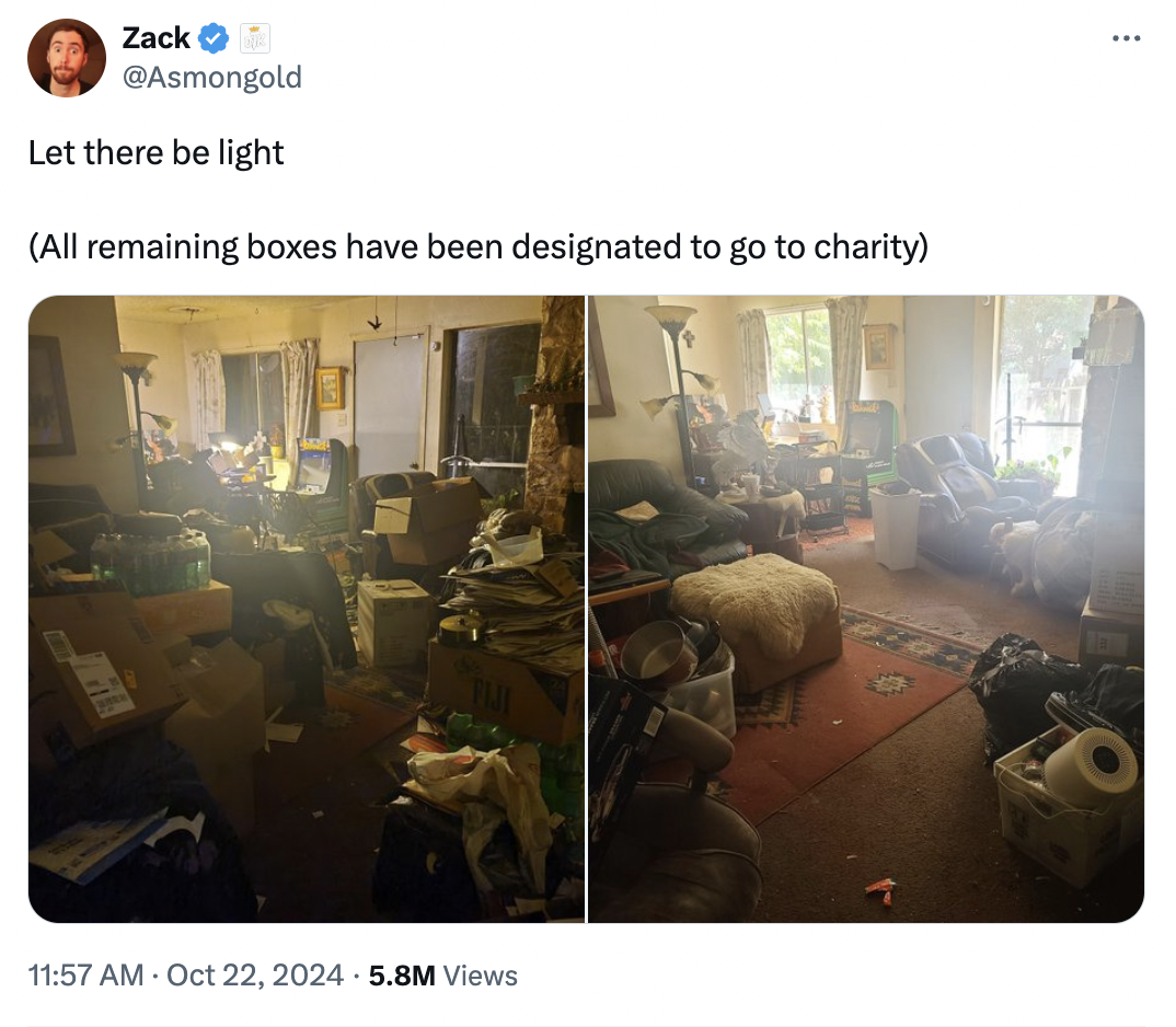 screenshot - Zack Let there be light All remaining boxes have been designated to go to charity 5.8M Views