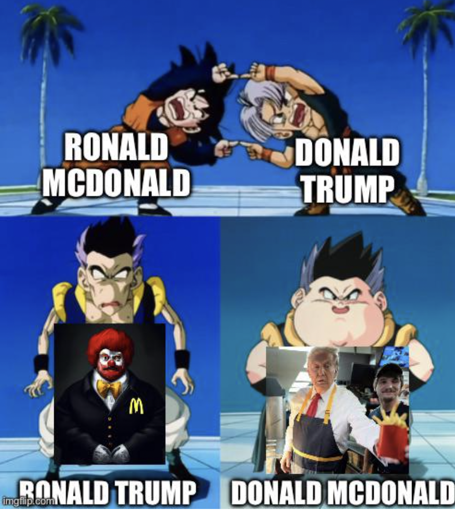 dbz fusion fail - Ronald Mcdonald Donald Trump M Ronald Trump Donald Mcdonald