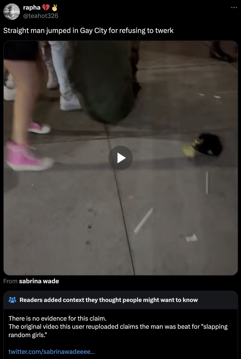 straight man jumped for refusing to twerk - rapha Straight man jumped in Gay City for refusing to twerk From sabrina wade Readers added context they thought people might want to know There is no evidence for this claim. The original video this user reuplo