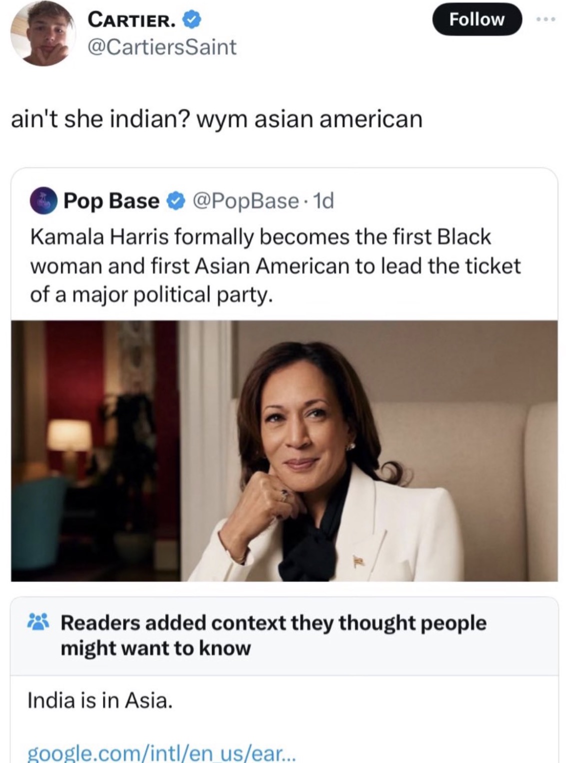 kamala harris rolling stone - Cartier. ain't she indian? wym asian american Pop Base . 1d Kamala Harris formally becomes the first Black woman and first Asian American to lead the ticket of a major political party. Readers added context they thought peopl