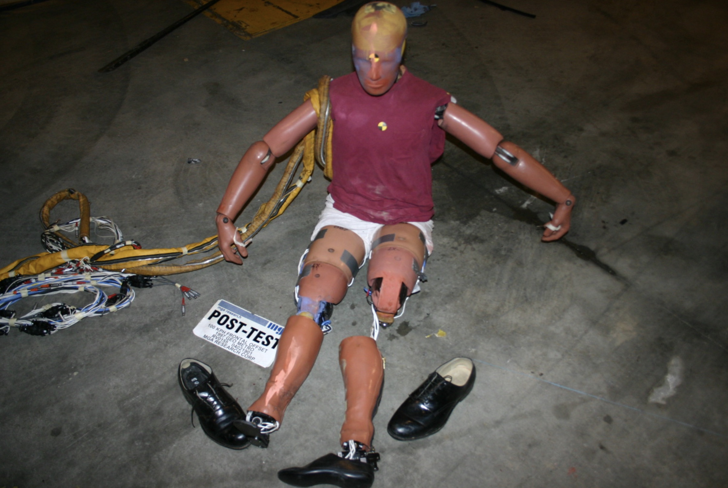 crash test dummy damage - PostTest