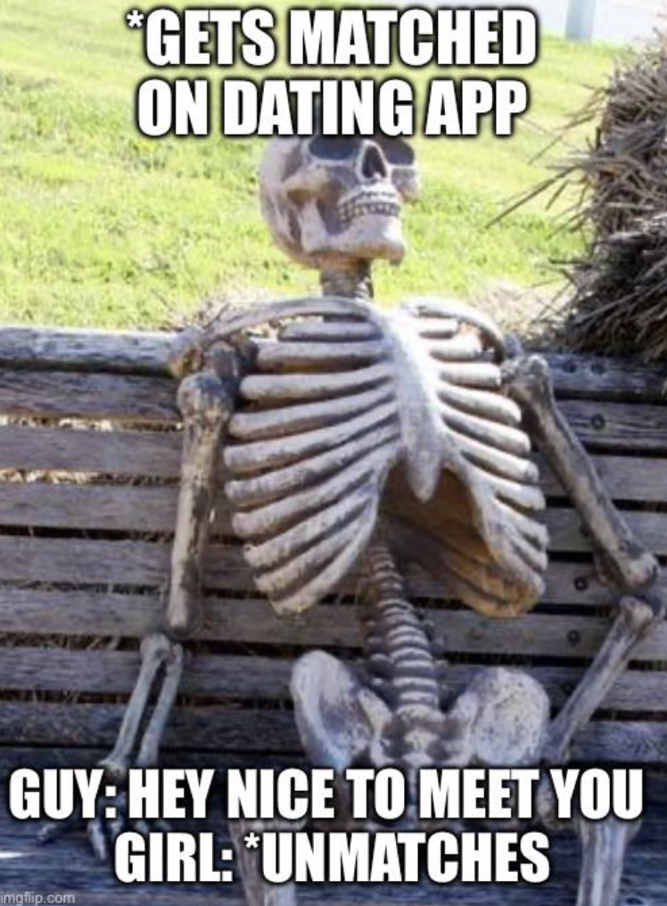 propose meme - "Gets Matched On Dating App Guy Hey Nice To Meet You Girl Unmatches myip.com