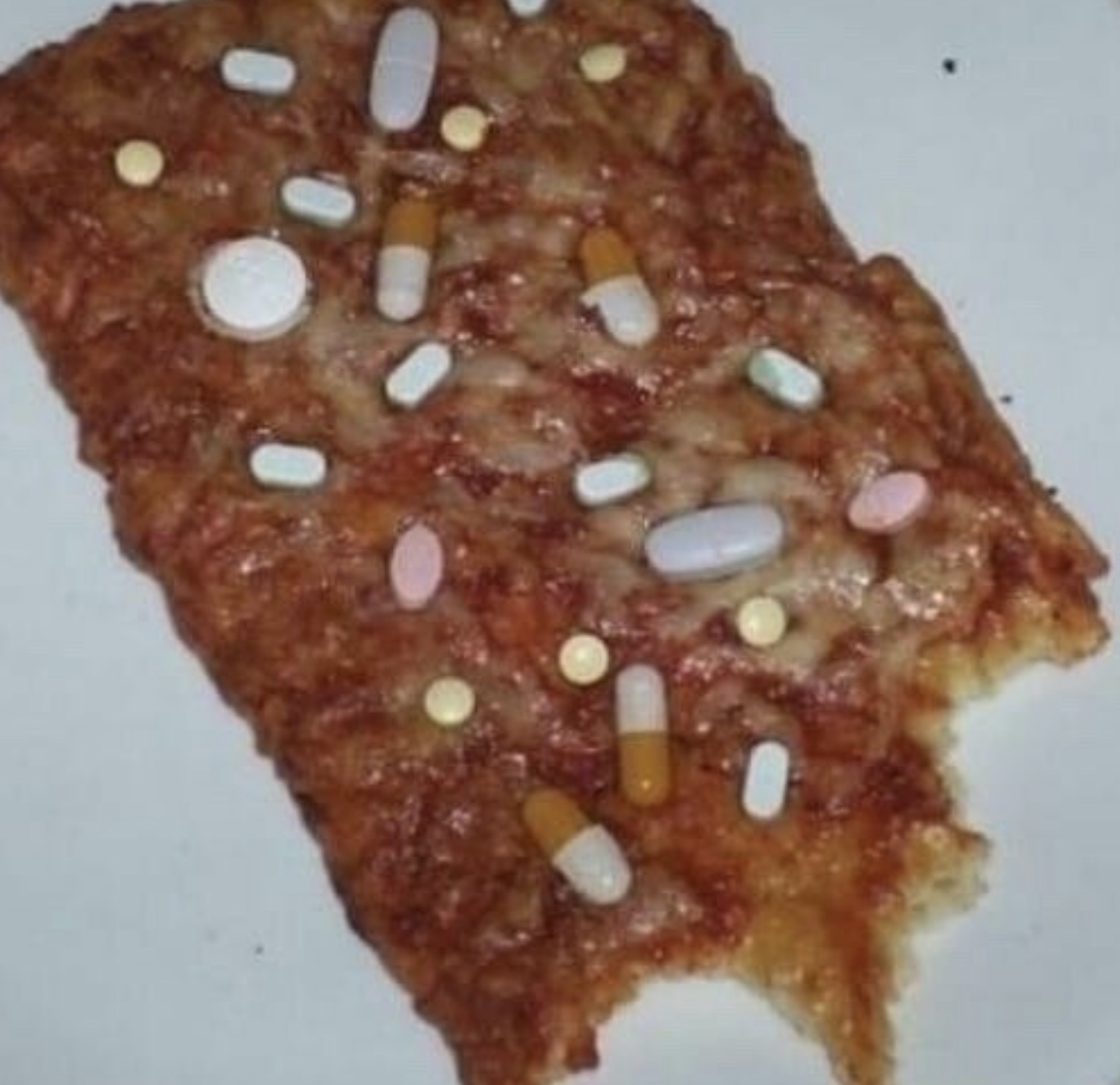 pills on pizza