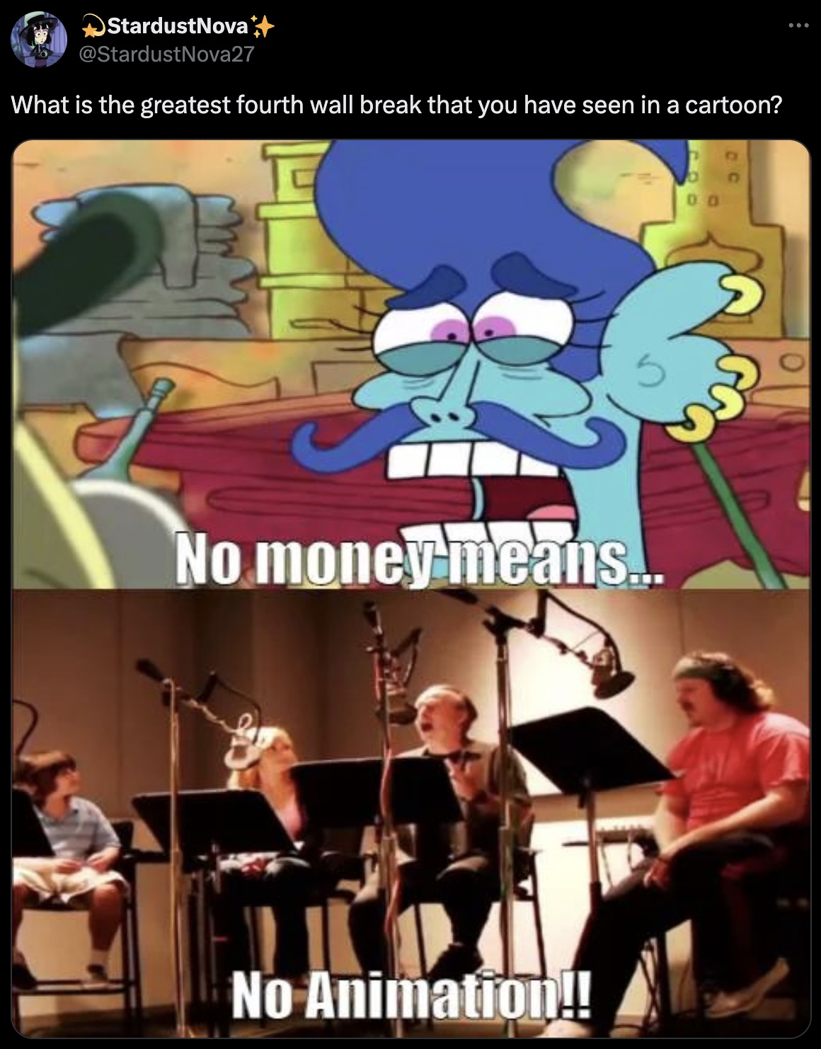 chowder no animation - StardustNova What is the greatest fourth wall break that you have seen in a cartoon? No money means... No Animation!!