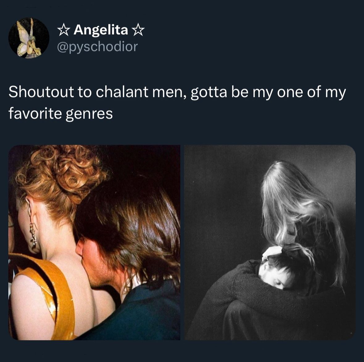 Angelita Shoutout to chalant men, gotta be my one of my favorite genres