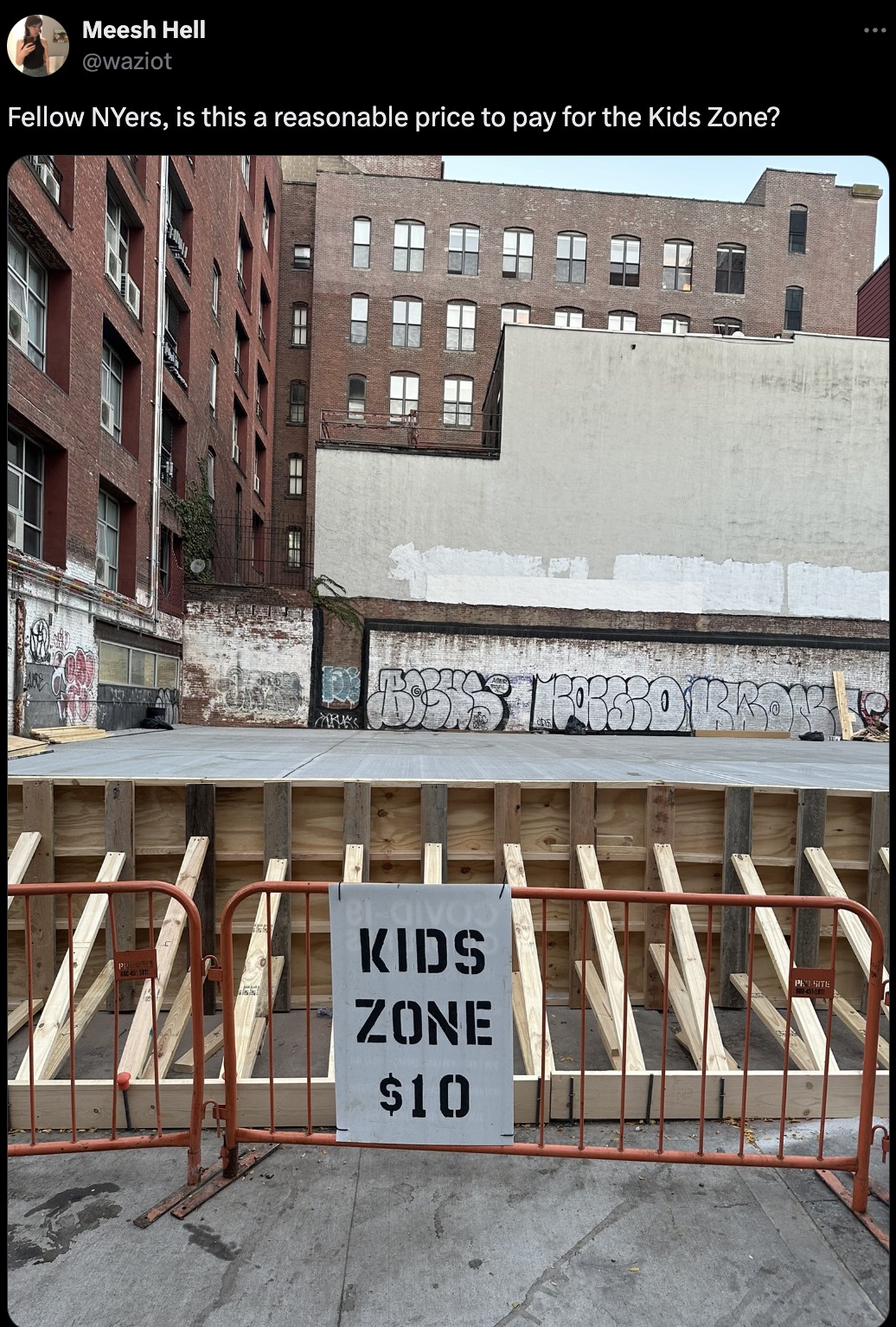 apartment - Meesh Hell Fellow NYers, is this a reasonable price to pay for the Kids Zone? A Barto Kids Zone $10