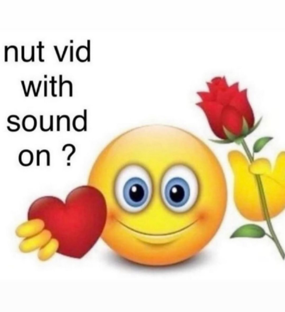 cute emoji giving love heart - nut vid with sound on?