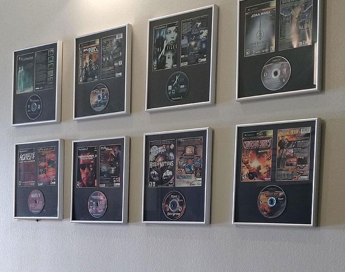 This game development school puts up gold record-styled plaques of the games that Graduates have gone on to work on.