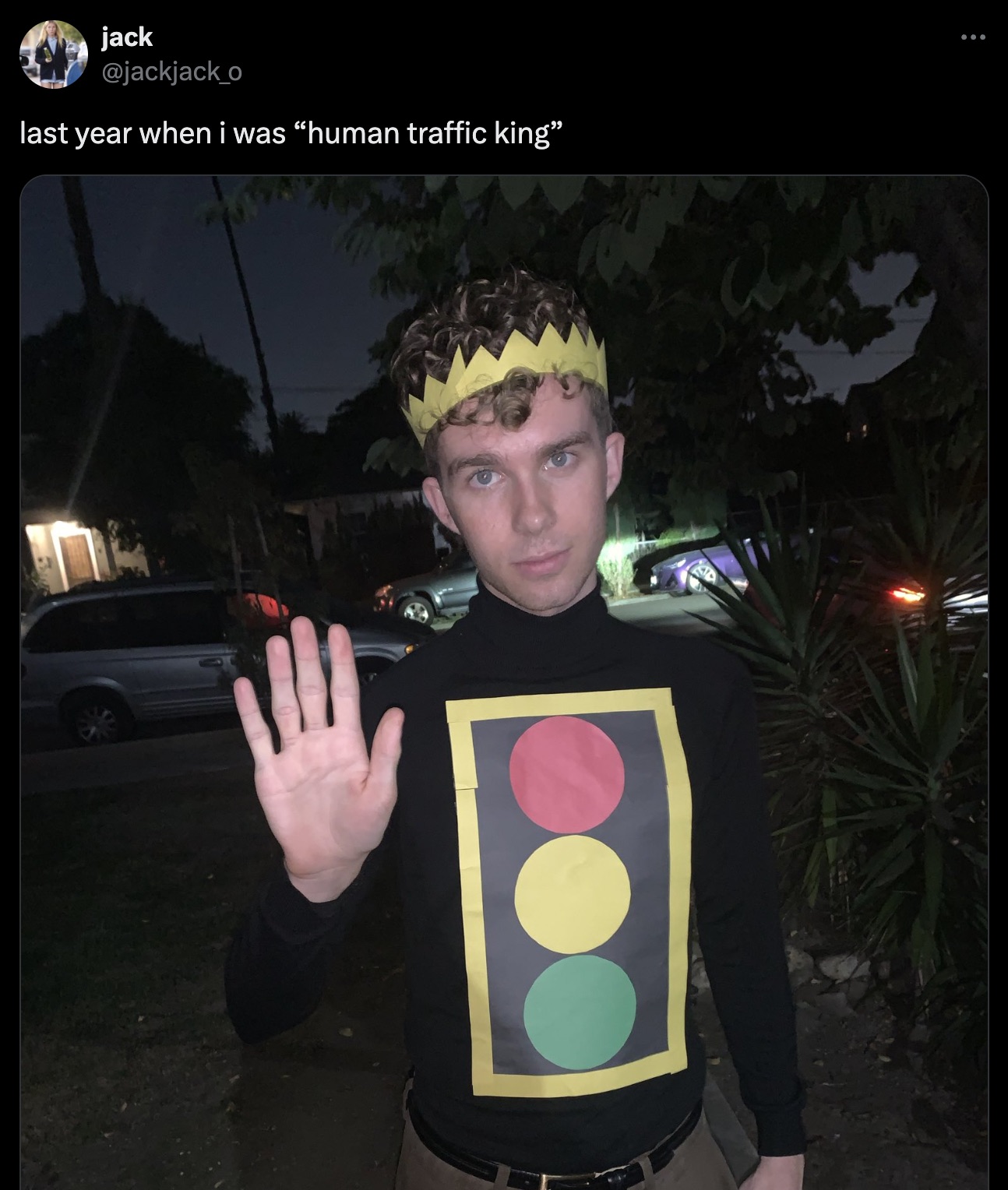 fun - jack last year when i was "human traffic king