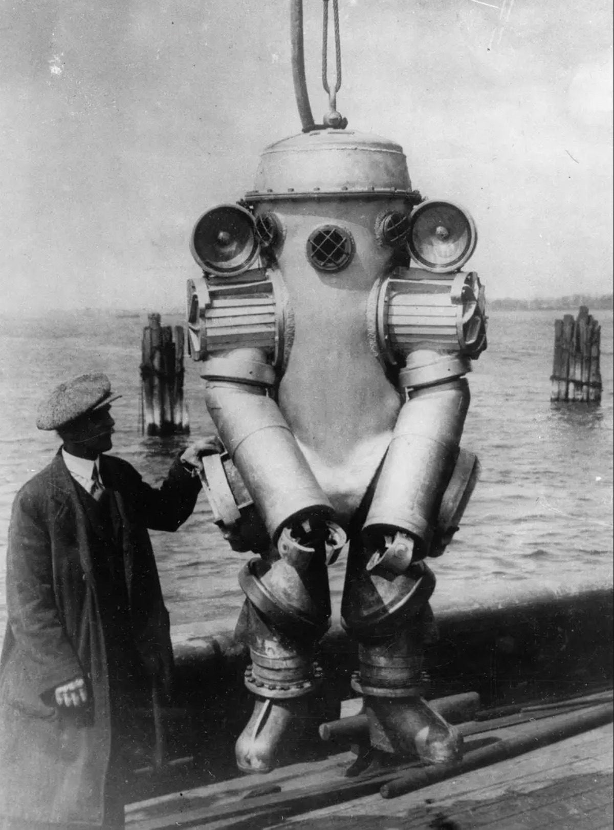 old deep sea diving suit