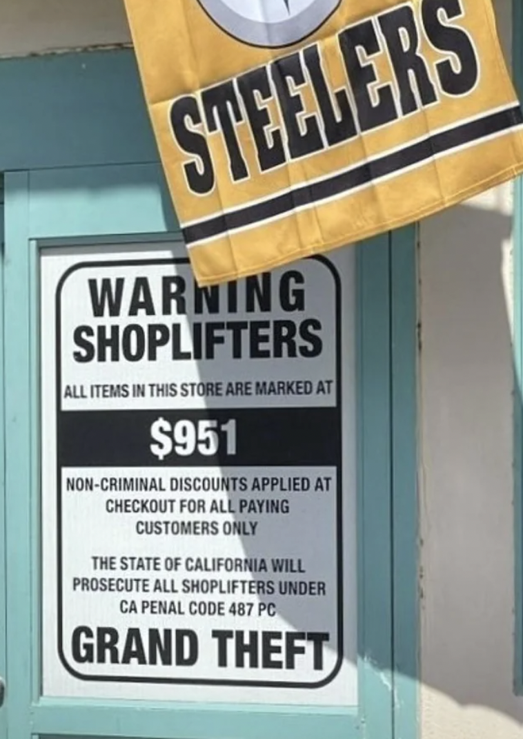 California's solution to shoplifters.