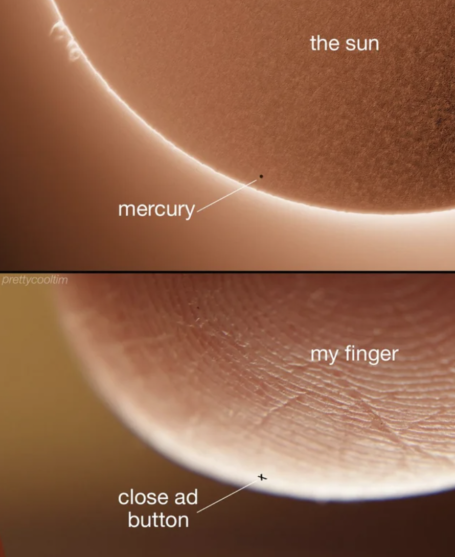 close ad button meme - prettycooltim mercury close ad button the sun my finger