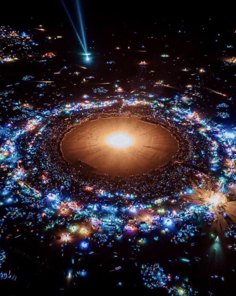 burning man from space